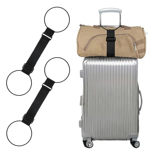 2 Pièces Sangles Fixation ÉLastiques pour Bagages Sangles Bagage Réglables Valises Attacher Sacs Accessoires Valise Voyage Ceintures Fixation Accessoire...