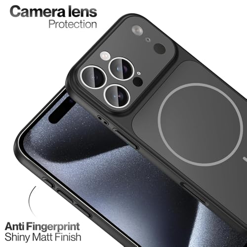 Image of SHINESTAR Converter Case for iPhone 15 Pro | Premium Protective Mag-Safe Cover | iPhone 17 Pro / 17 Pro Max Series Style Design | in-Built Camera Guard | Wireless Charging Compatible - Black