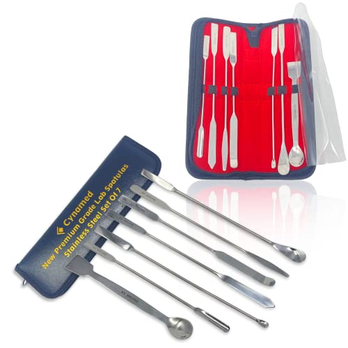 Cynamed Stainless Steel Double Ended Micro Lab Spatula Sampler Set Of 7 #TOP27