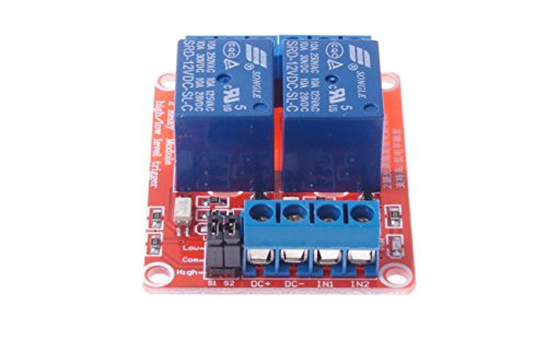 SMAKN DC 12V 2CH 2 Channel Isolated Optocoupler High/Low Level Trigger Relay Module