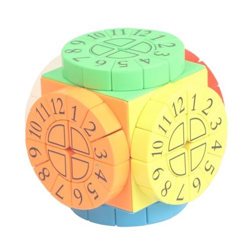 Time Machine 2x2 Speed Cube, UV Printing Cube Magic Cube Educational Puzzles Toys for Kids,Beginners and Adults (Stickerless) Numbered