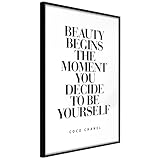KunstLoft Poster 'Coco Chanel' 20x30cm | Schwarzer 