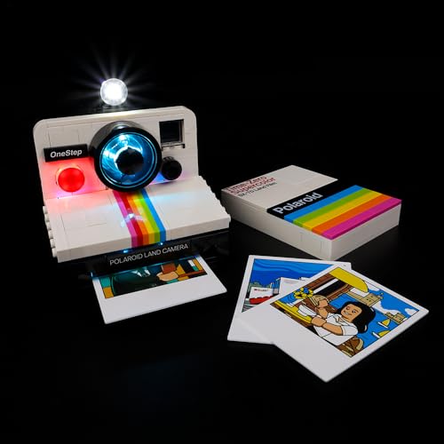 Kyglaring Ensemble de lumières LED pour blocs de construction d'appareil photo Polaroid leg0, ce kit d'éclairage d'appareil photo compatible avec leg0 21345, cadeau créatif pour la Saint-Valentin – Pa