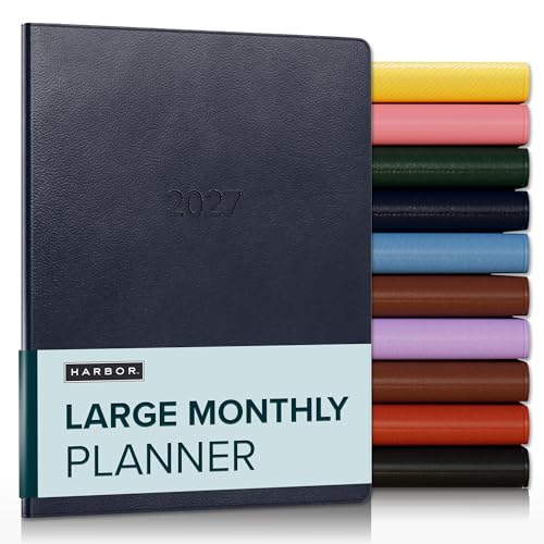 Harbor Large Monthly Planner 2026-2027 Leida Navy