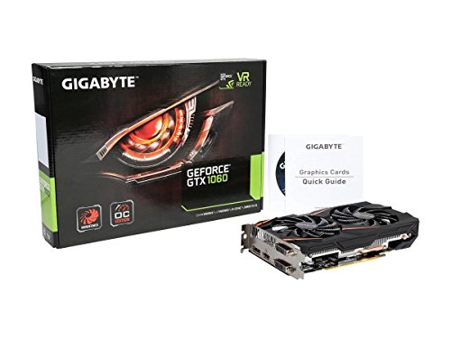 GIGABYTE GeForce GTX 1060 DirectX 12 GV-N1060WF2OC-6GD 192-Bit ATX �r�f�I�J�[�h