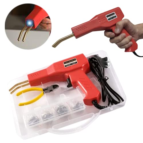 Image of JRangelp 110V Plastic Welding Machine 50w Car Bumper Repair Welding Tool Welding Gun Plastic Welder Car Plastic Bumper Repair Tool Kit with Flat/Outside Corner/Inside Corner/Wave Staples and Knife