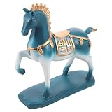 Fabrication artisanale : fabriquées en résine sélectionnée, chaque statuette de cheval est d'une grande durabilité et résiste mieux à l'usure et à la décoloration que les autres statuettes d'animaux décoratives, figurines de chevaux et petites statuettes de chevaux