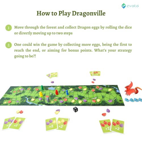 Image of Dragonville Board Game - Multicolor | Quick Strategy Making Multiplayer Board Game for Kids, Adults and Families | Ages 6+ Years & for 2 to 5 Players | Birthday Gifting for Boys & Girls