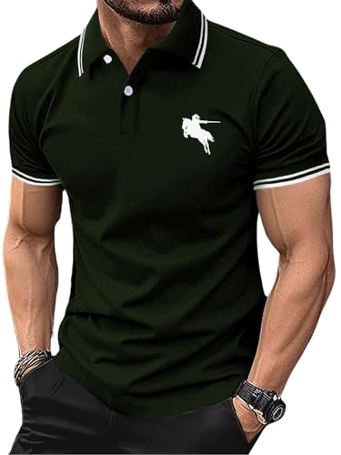 GRECIILOOKS Solid Regular Fit Polo Casual for Men Stylish Latest | Half Sleeve T Shirt (GL-MT-1134_Green L) (B0D8QKMXPW) Amazon Price History, Amazon Price Tracker