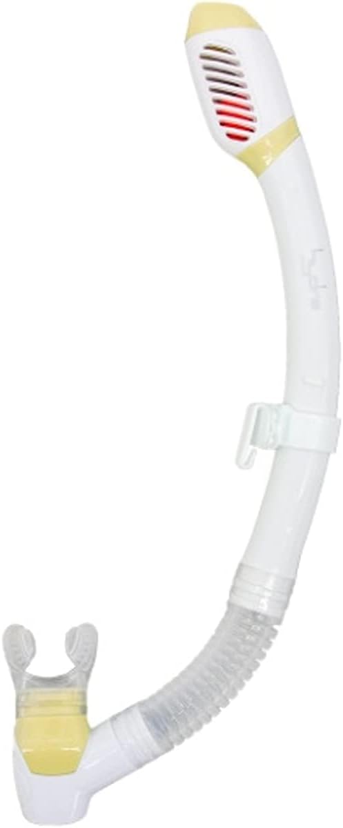 GENESIS Hydra Dry Snorkel. Easy Breathing Dry Snorkel for Scuba Diving or Snorkeling. Dry Valve Top and Hypoallergenic Mouthpiece