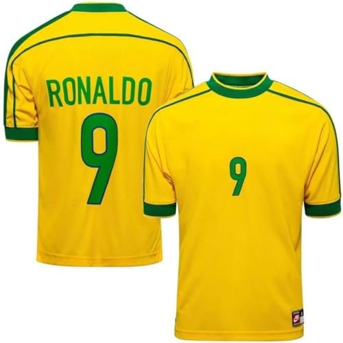 Ronaldo 09 Retro Brazil Football Jersey Yellow
