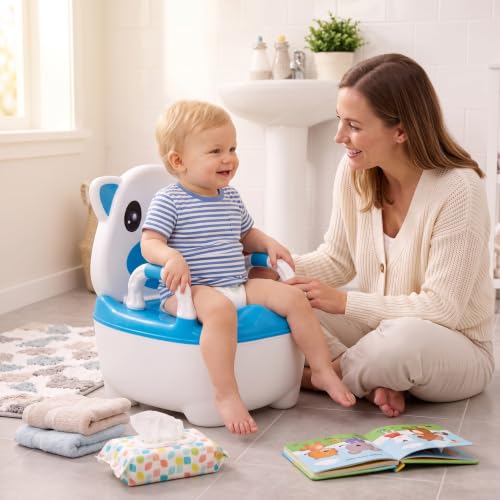 Image of Baby Potty Seat for 6 Months to 2 Years | Potty Training Chair with Removable Bowl | BPA Free Toddler Potty Chair with Backrest
