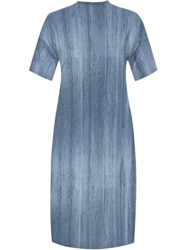 Image of PinkPatty Women's Plus Size Short Sleeve Maxi Dress Casual Loose V Neck Long Dress with Pockets