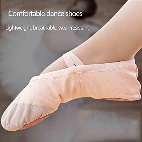 Sapatos de balé Canvas Ballet Dance Flats Split Sole Ginástica Yoga Shoes para Meninas Crianças Mulh