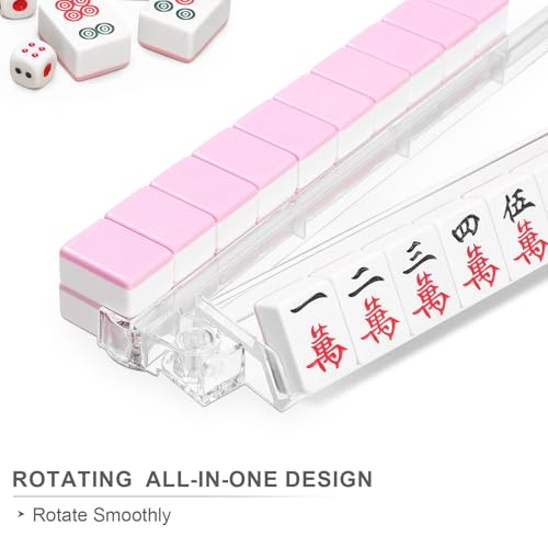 Niflirt Mahjong Racks with Pushers 4PCS Set Majiang Tile Holder Acrylic Mahjong Racks Accessories and Gifts by Niflirt - Image 2