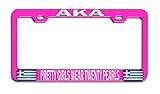 Makoroni - AKA Pretty Girls WEAR Twenty Pearls Pn Metal Car SUV Truck License Plate Frame, License...