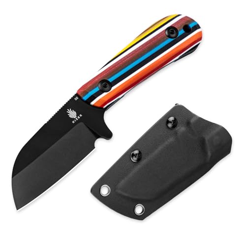 Kizer Deckhand Messer mit Feststehender Klinge und Scheide, 7,5 cm D2-Klinge, Kompakter G10-Griff,...
