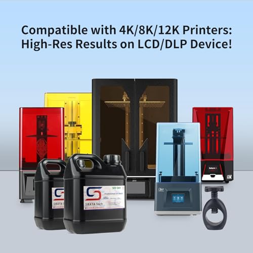 Image of Siraya Tech Blu Nylon 3D Printer Resin Nylon-Like Strong and Precise High-Resolution 405nm UV-Curing Rapid Resin for LCD DLP 3D Printer and 8K Capable (2kg, Nylon Black)