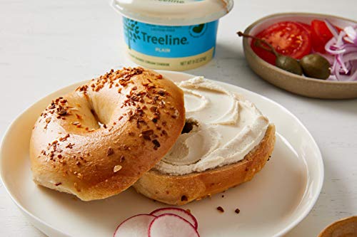 Treeline Cheese - Creamy Soft French-Style Cashew Cheese, Vegan Cheese Made With Plant-Based Ingredients (Best Sellers Mix- Sea Salt & Pepper, Scallion, Herb-Garlic, Plain Cream Cheese, 6 Oz, 8-Pack) #TOP5