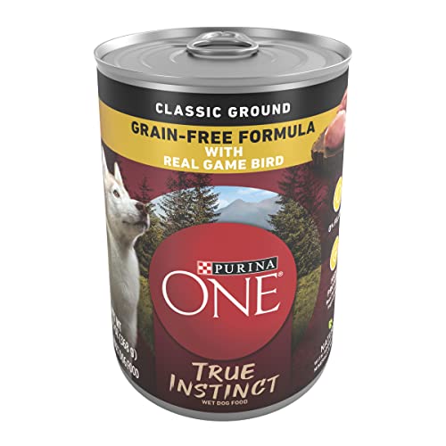 Image of Purina ONE Classic Ground Natural Grain Free Wet Dog Food, True Instinct With Real Gamebird - 13 oz. Can