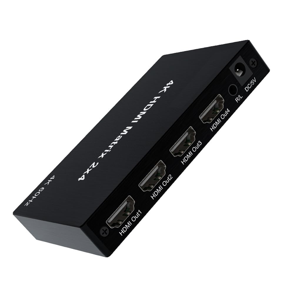 HDMI Splitter, Alluminio 4K Splitter HDMI 1 In 2 Out Supporta HDCP