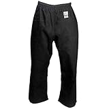FUJI Single Weave Grappling Gi Pant for Adults - Lightweight Premium Cotton Knee Padded Martial Arts Uniform Pants (5, Black)