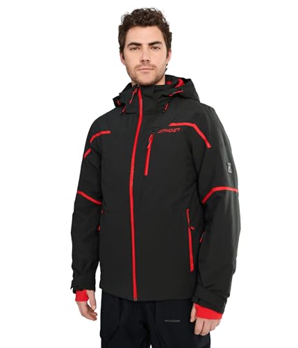 Spyder Mens Chambers Jacket, Black, Small at Amazon Men's Clothing