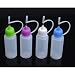 Femitu 10 PCS 15ml Steel Needle Drip Tip Plastic Empty Bottle Mixed Colors Travel Size for E-Juices & Liquids