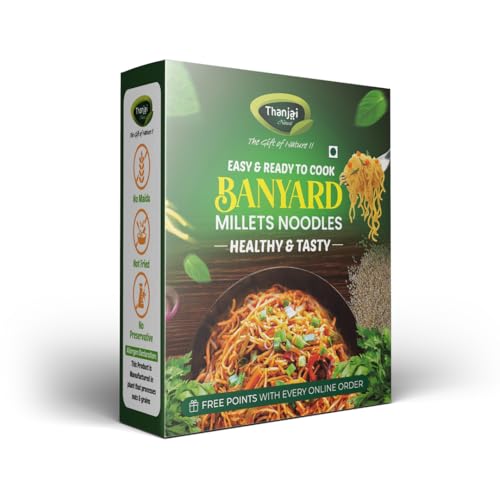 Image of Thanjai Natural Millet Noodles 180 Grams X 4 Varieties (720 Grams) of Homemade Natural Red Rice | Corn | Barnyard and Pearl Millets Noodles (No Preservatives, No Chemicals, No Artificial Extract)