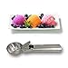 Solid Stainless Steel Ice Cream Scoop, SourceTon 2 Packs of Stainless steel Ice Cream Spoon with Easy Trigger, Dipper for Fruits, Water Melon Scoop