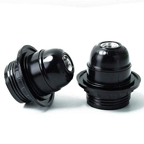 E27 Holders, Screw Type Holders with Ring, Black, Perfect for Lamp Shades, Hanging Pendants, DIY Enthusiasts, Home Projects- Pack of 2-picture-10