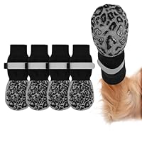 Adiwo Hundesocken Anti Rutsch, 2 Paar Hunde Socke, Hundeschuhe Mit Verstellbaren Riemen, Hundeschuhe Pfotenschutz Outdoor Inneneinsatz, S