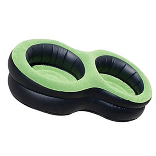 #N/A Single Double Inflável Cadeira Sofá Assento Ao Ar Livre Acampamento Jogo Espreguiçadeira - Verd