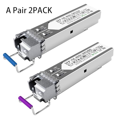 Image of 1.25G BiDi SFP Fiber Transceiver Module Pair, 1000BASE-BX-D, Single-Mode Simplex LC, Tx /Rx 1490nm /1310nm, DDM, SMF, Compatible with Cisco, Ubiquiti /Unifi, Mikrotik, TP-Link, HPE and More, up to 20km