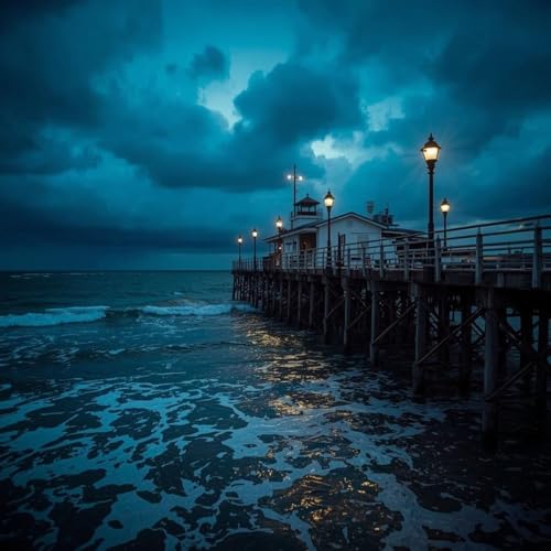 Windy Wharf Waves - 10 Hours Sleep Sound