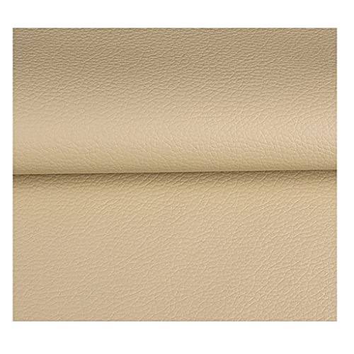 Tissu simili cuir litchi crème 1.4x10m pour couture et maroquinerie