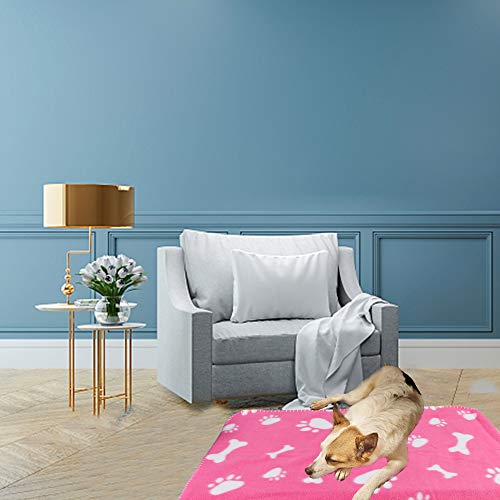 Prsildan Dog Blankets, Warm Fleece Puppy Blankets Pet Throws for Dogs Bed Covers 24 x 28 Inches (4 Packs) - Image 6