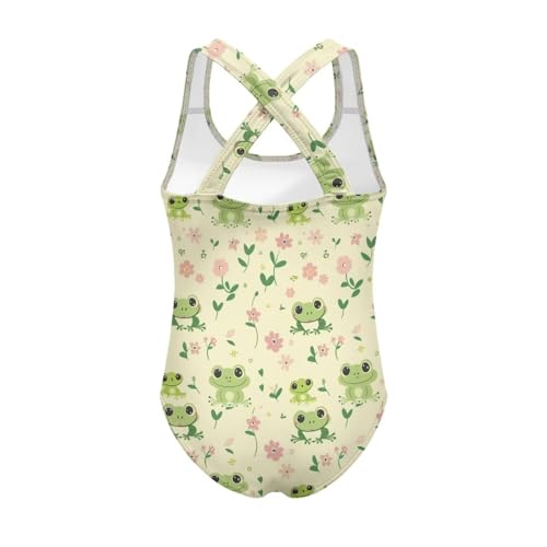 Image of Girls One Piece Swimsuits Quick Dry Beach Bathing Suit Crossback Swimwear 5-14 Years