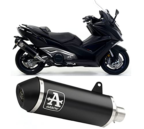 Silenciador Arrow Kymco AK 550 escape homologado aluminio negro 2017-2020