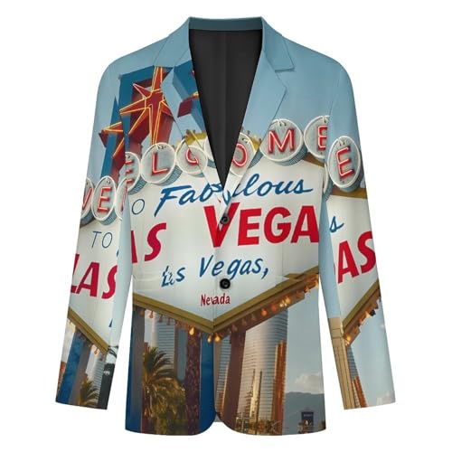 Welcome to Fabulous Las Vegas Mens Suit Jacket Lapel Blazers V Neck Button Business Coat Tuxedo for Wedding Party4