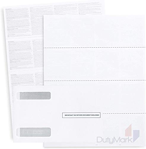 W 2 Forms 2019 Diseñado para Quick Books Online 25 Kit de empleados de 4 formularios de impuestos láser horizontales en blanco, con instrucciones posteriores, 25 sobres autoadhesivos incluidos