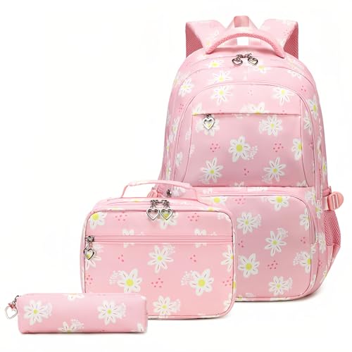 Image of VIDOSCLA Girls Daisy Backpack Elementary Students BookBag School Bag for Kids