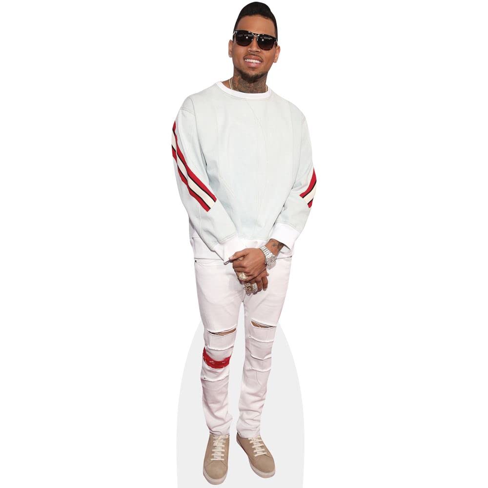 Celebrity Cutouts Mini Size Cutout Chris Brown (White Outfit)