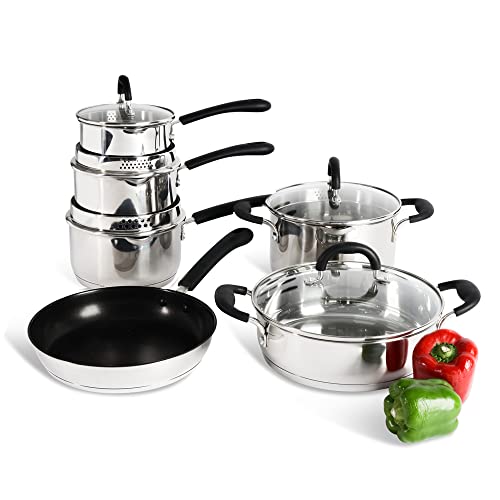 ProCook Gourmet Stainless Steel Set - 4 Piece - Induction Pan Sets