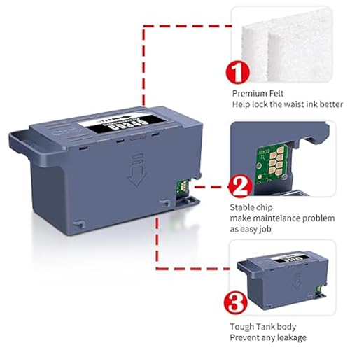 Image of CANOFF C9345 Maintenance Box Compatible for Epson EcoTank Pro ET-5800 ET-5850 ET-5880 ET-16600 ET-16650, Workforce ST-C8000, L15150, L15160 Printer - Waste Ink Collection Tank