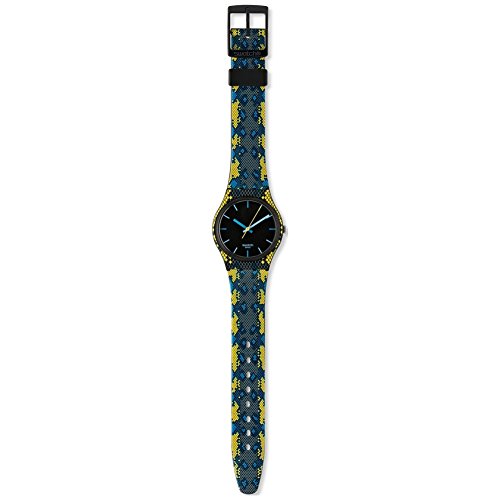 Swatch GB254   Reloj analógico de Cuarzo para Mujer, Correa de Goma Multicolor