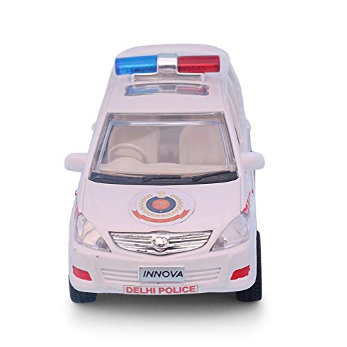 Centy Toys Plastic Pull Back Police Car, white