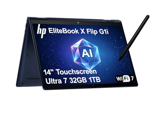 Image of HP EliteBook X Flip G1i (Next Gen 1040 X360) AI PC 2-in-1 Business Laptop (14 inch FHD+ Touchscreen, Intel Core Ultra 7 268V, 32GB DDR5, 1TB SSD), Rechargeable Pen, IR Webcam, Thunderbolt 4, Win 11 Pro