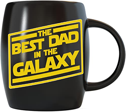 16oz Best Dad In The Galaxy Large Coffee Mug Cup Cool Gifts Worlds #1 New Soon To Be Dad Father Bonus Stepdad Husband from Daughter Son Wife Funny...
