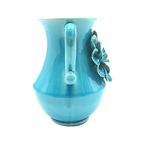 Anding Vase Home Decoration Blue Crack Vase Handmade Big Flowers Kitchen Vase #TOP4
